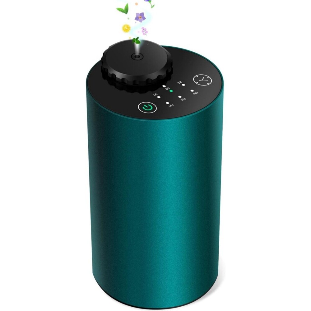 Waterless Essential Oil Diffuser Home Battery Operated Cordless Aromather Green